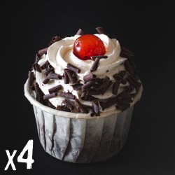4 x Cupcake Forêt noire