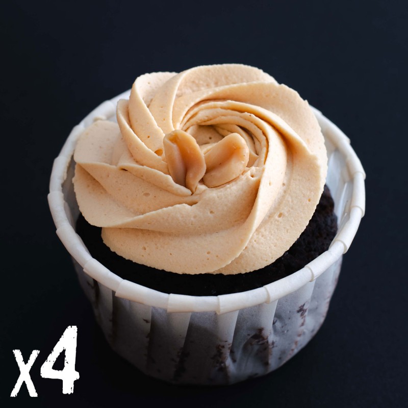 4 x Cupcake sans gluten Choco-Cacahuète